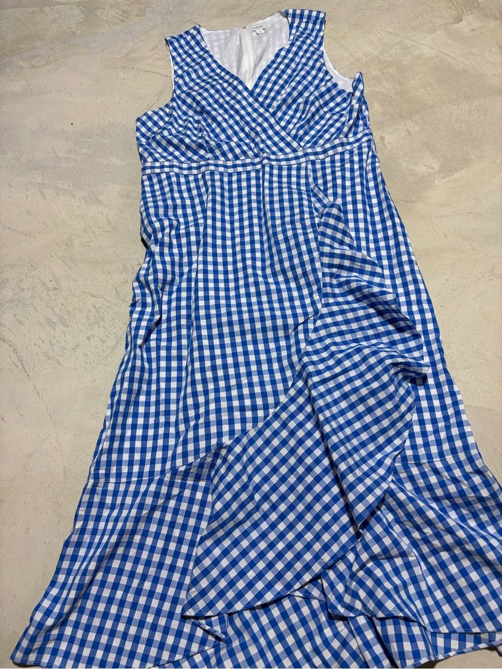 J. Crew Blue and White Gingham Dress 18